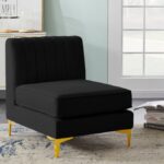 Alina Velvet Upholstered Modular Armless Chair