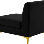 Alina Velvet Upholstered Modular Armless Chair