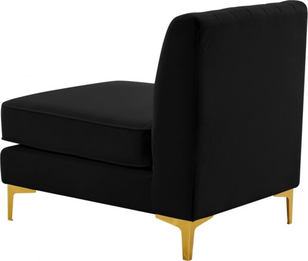 Alina Velvet Upholstered Modular Armless Chair