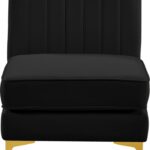 Alina Velvet Upholstered Modular Armless Chair