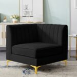 Alina Velvet Upholstered Modular Corner Chair