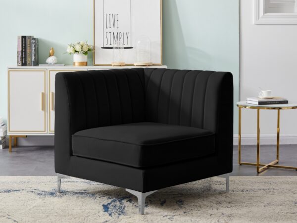 Alina Velvet Upholstered Modular Corner Chair