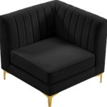 Alina Velvet Upholstered Modular Corner Chair