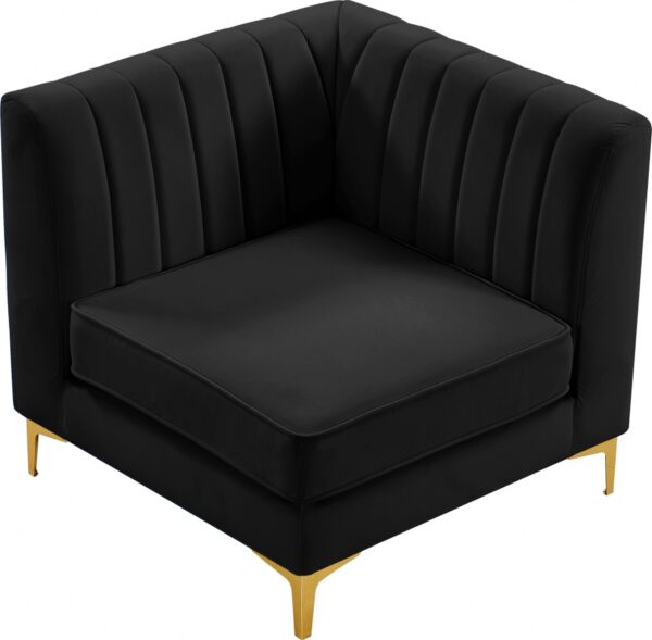 Alina Velvet Upholstered Modular Corner Chair
