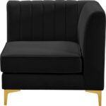 Alina Velvet Upholstered Modular Corner Chair
