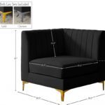 Alina Velvet Upholstered Modular Corner Chair