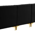 Alina 116.5" Velvet Upholstered 4pc. Modular Sofa