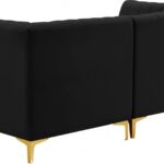Alina 65" Velvet Upholstered 2pc. Modular Loveseat