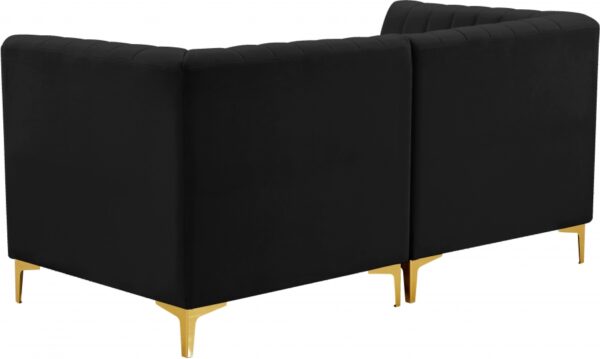 Alina 65" Velvet Upholstered 2pc. Modular Loveseat