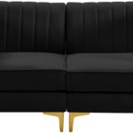 Alina 65" Velvet Upholstered 2pc. Modular Loveseat