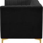 Alina 65" Velvet Upholstered 2pc. Modular Loveseat