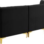Alina 91" Velvet Upholstered 3pc. Modular Sofa