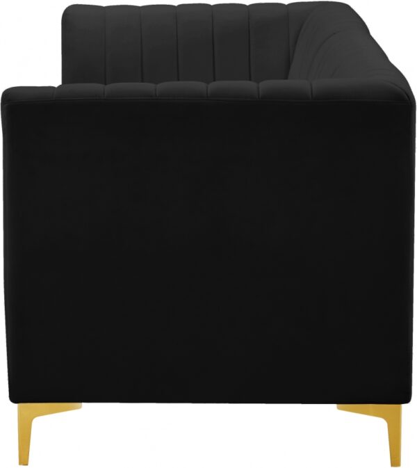 Alina 91" Velvet Upholstered 3pc. Modular Sofa