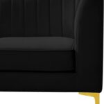 Alina 91" Velvet Upholstered 4pc. Modular Sectional