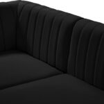 Alina 91" Velvet Upholstered 4pc. Modular Sectional