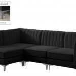Alina 91" Velvet Upholstered 4pc. Modular Sectional
