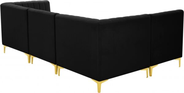 Alina 91" Velvet Upholstered 4pc. Modular Sectional