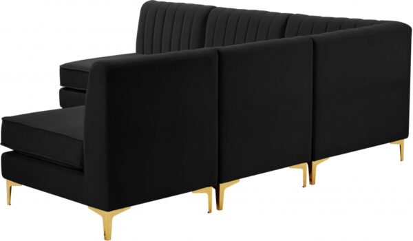 Alina 84.5" Velvet Upholstered 5pc. Modular Sectional