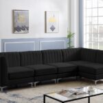 Alina 116.5" Velvet Upholstered 5pc. Modular Sectional
