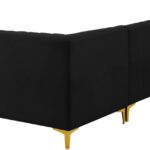 Alina 116.5" Velvet Upholstered 5pc. Modular Sectional