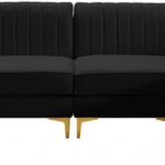 Alina 116.5" Velvet Upholstered 5pc. Modular Sectional