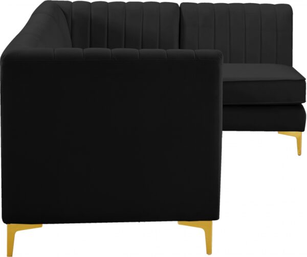 Alina 116.5" Velvet Upholstered 5pc. Modular Sectional