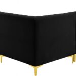 Alina 91" Velvet Upholstered 5pc. Modular Sectional