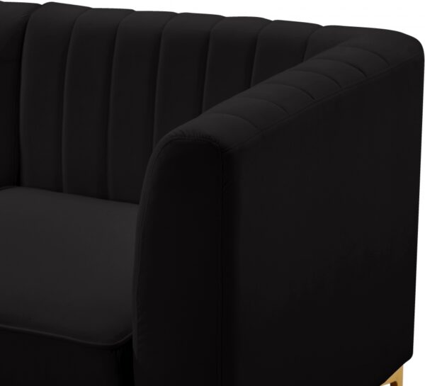 Alina 91" Velvet Upholstered 5pc. Modular Sectional