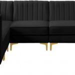 Alina 116.5" Velvet Upholstered 6pc. Modular Sectional