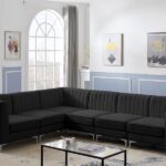 Alina 116.5" Velvet Upholstered 6pc. Modular Sectional