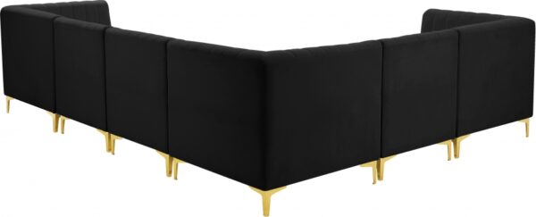 Alina 116.5" Velvet Upholstered 6pc. Modular Sectional