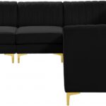 Alina 116.5" Velvet Upholstered 6pc. Modular Sectional