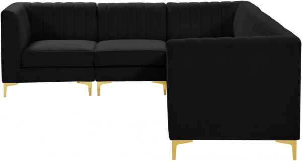Alina 116.5" Velvet Upholstered 6pc. Modular Sectional