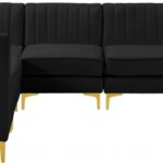 Alina 116.5" Velvet Upholstered 6pc. Modular Sectional