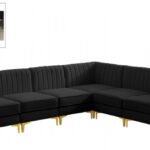 Alina 116.5" Velvet Upholstered 6pc. Modular Sectional