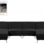 Alina 116.5" Velvet Upholstered 6pc. Modular Sectional