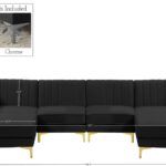 Alina 116.5" Velvet Upholstered 6pc. Modular Sectional