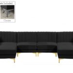 Alina 116.5" Velvet Upholstered 6pc. Modular Sectional
