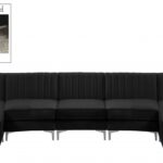 Alina 142" Velvet Upholstered 7pc. Modular Sectional