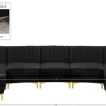 Alina 142" Velvet Upholstered 7pc. Modular Sectional