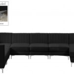 Alina 142" Velvet Upholstered 8pc. Modular Sectional
