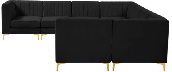 Alina 142" Velvet Upholstered 8pc. Modular Sectional