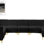 Alina 142" Velvet Upholstered 8pc. Modular Sectional