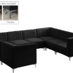 Alina 116.5" Velvet Upholstered 8pc. Modular Sectional