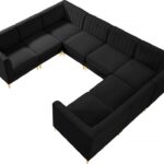 Alina 116.5" Velvet Upholstered 8pc. Modular Sectional