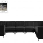 Alina 142" Velvet Upholstered 8pc. Modular Sectional