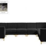 Alina 142" Velvet Upholstered 8pc. Modular Sectional