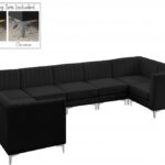 Alina 142" Velvet Upholstered 8pc. Modular Sectional