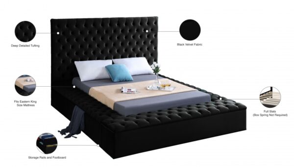Bliss Velvet Upholstered Bed