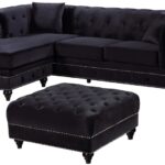 Sabrina 96" Velvet Upholstered Reversible 2pc. Sectional